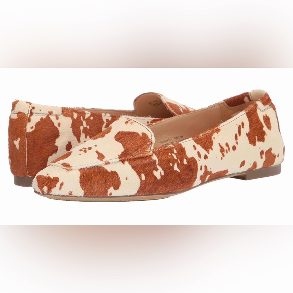 Hot Style! NWT  Cow print/cow hair loafers. Make your outfit pop!